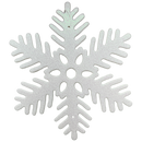 11" Glittered White Snowflake