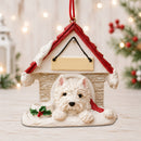Ceramic Doghouse Ornament - Westie - Animals - by E&S Pets - view 2