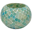 Luminescent Turquoise Gem: Cylindrical Mosaic Vessels