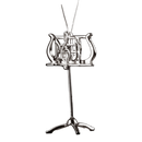 Music Stand Ornament - Silver - 3.5 Inch
