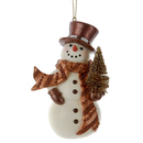 Enchanted Forest Snowman Ornament - Scarf - Christmas >> Ornaments >> Snowmen - by Kurt Adler