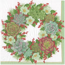 Succulent Wreath Paper Luncheon Napkins