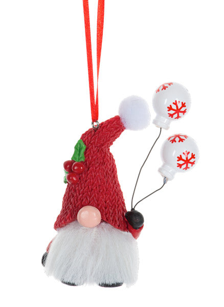 Hanging with my Gnomies Ornament - Knit Holly Hat