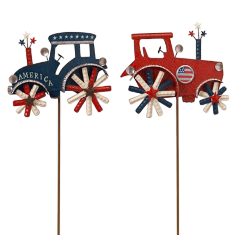Patriotic Tractor 36 Inch Wind Spinner -