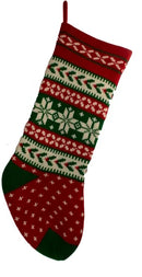 Snowflake Heavy Knit Christmas Stocking - Christmas >> Stockings - by Kurt Adler