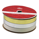3/8 Inch Curling Ribbon - 3 Colors - 24 Feet Each - White/Silver/Gold