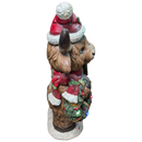 Holiday Highland Cow Welcome Statue with Lighted Wreath