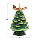 Animated Nostalgic Tree - Green Tree with Santa's Sleigh