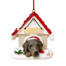Ceramic Doghouse Ornament - Labrador - Chocolate - Animals - by E&S Pets