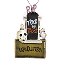 Wooden Halloween Ornament -  Mausoleum Door