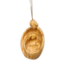 Modern Style Nativity Scene Ornament - Olive Wood - 3.5 Inch
