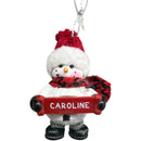 Cozy Snowman Ornament (Letters A - F) -
