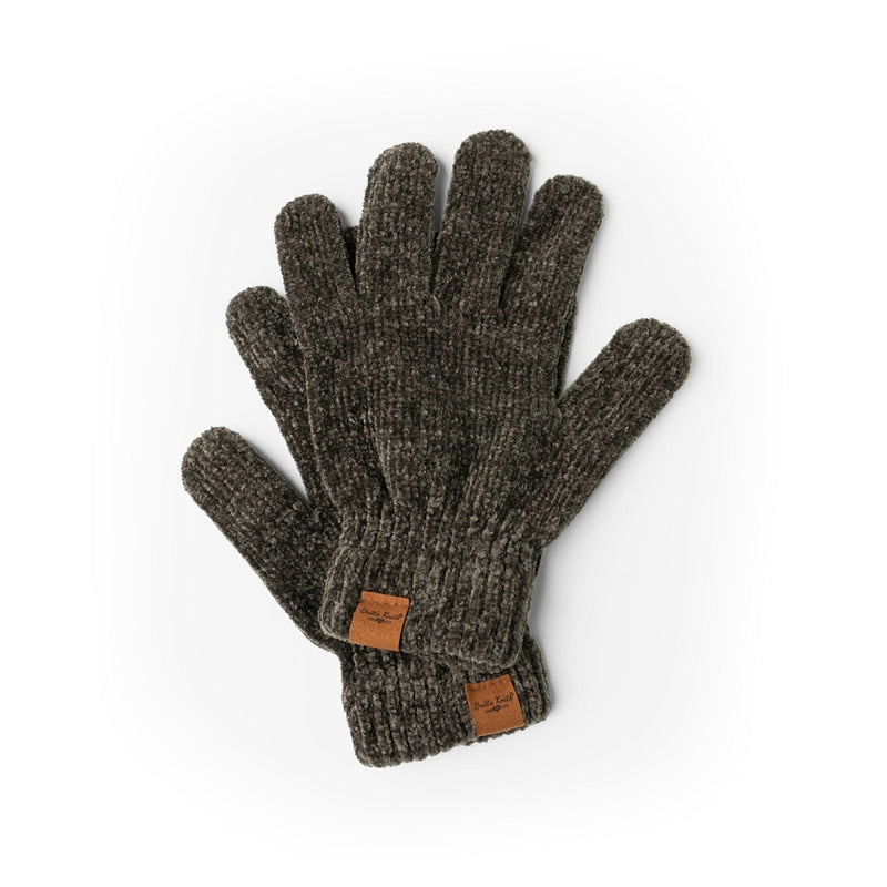 Super Soft Chenille Gloves - Charcoal