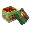 Gift Box Cube for Gift Cards - 3" x 3" -  Holly Jolly Christmas
