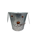 Galvanized Metal Bunny Design Bucket with Ears - Large - Christmas >> Decor - by Gerson - view 3
