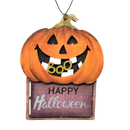 Wooden Halloween Ornament -  Jack-o-Lantern