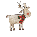 Rustic Wooden Reindeer Ornament -
