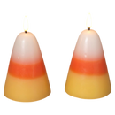 Candy Corn B/O Lighted Wax Candles - 2 Piece Set - Battery Operated - by Everlasting Glow