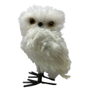 Oliver Faux Fur Owl Figurine - Head Turned Left