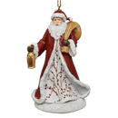 Berry Vine Santa with Lantern Ornament