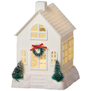 Lighted Swirl House with Trees & Wreath - Christmas >> Snowglobes - by Confetti Lites