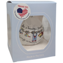 Christmas Keepsake Glass Ornament - For a Beautiful Grandson