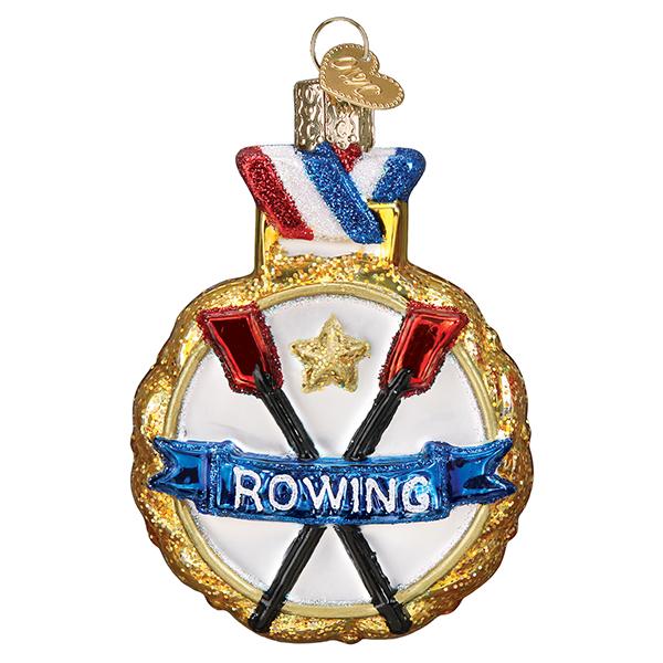 Rowing Glass Ornament