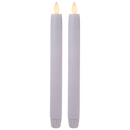 White LED Resin - 2 Piece Taper Candle Set - Battery Operated - by LuxuryLite - view 2