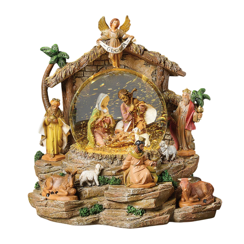 Fontanini Lighted Musical Swirl Nativity Waterglobe