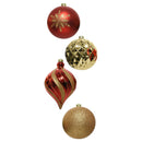 Vibrant Red and Gold Shatterproof Oversize Ornament Set - Christmas >> Ornaments >> Shatterproof - by Decoris - view 2