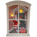 Lighted Winter Window Wall Hanging - Santa's Delivery