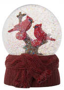 Two  Cardinals Perched Scarf Globe
