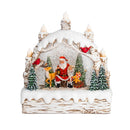 Battery Operated USB LED Candles Birch Tree With Santa & Tree Watern Lantern