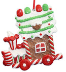 Claydough Gingrbread Train Ornament - Gumdrop - The Country Christmas Loft