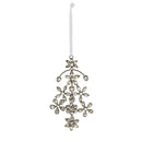 7-Inch Antique Silver Gem Flourish Ornament - Christmas >> Ornaments >> Metal - by Park Hill Collections