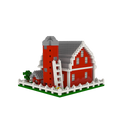 Mini Building Blocks - Farm Series - Barn with Fence