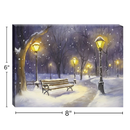 Lighted Easel Artwork - Park Bench Wonderland