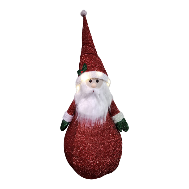 Lighted Sparkle Santa - 44 Inches Tall