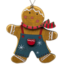 Gus's Festive Folk Spirit: Hand-Painted Plywood Ornament