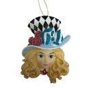 Alice - Alice in Wonderland Flat Back Character Head Ornament