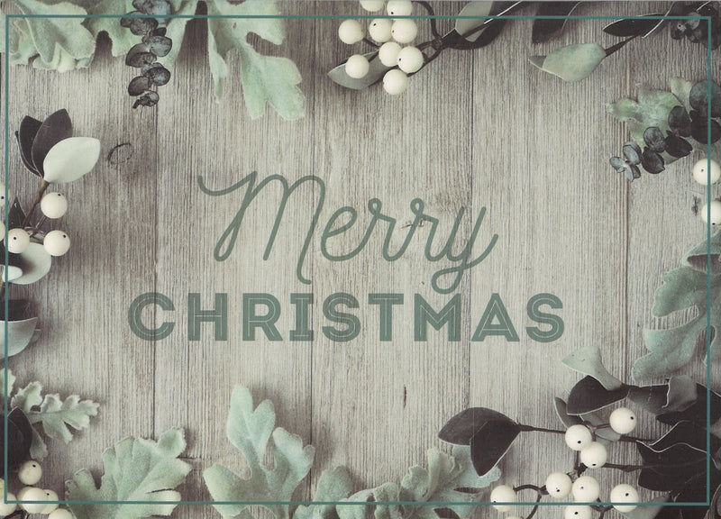 Farm House Boxed Cards – Merry Christmas Greenery