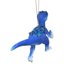 Blue Raptor Dinosaur Ornament