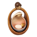 Modern Style Holy Family - Nesting Nativity - Color - 4.5 Inch