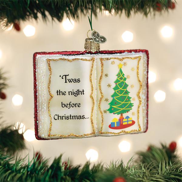 The Night Before Christmas Glass Ornament