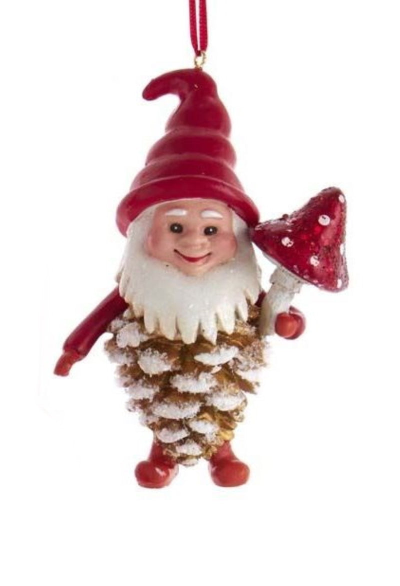 Pinecone Gnome Ornament - Gold - The Country Christmas Loft
