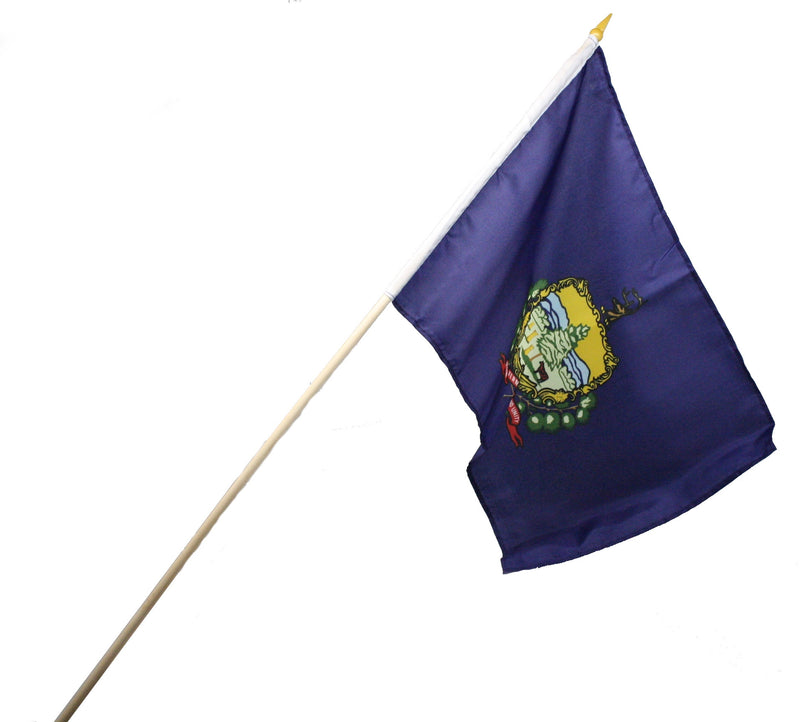 State of Vermont 12"x 18" Stick Flag