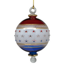 Stars & Stripes Forever: The Egyptian Glass Patriotic Star Globe Ornament - Christmas >> Ornaments >> Egyptian Glass - by Egy