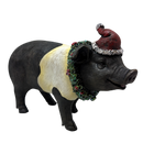 Pig Wearing Wreath Figurine - Gift Shoppe >> Figurines - by Gerson