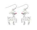 Silver Prancing Rudolph Earrings - Gift Shoppe >> Jewelry >> Earrings - by Periwinkle By Barlow