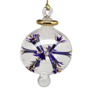 Blown Glass Pierced Starburst Ornament - Purple